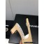 Chanel Chain Heel Grosgrain Sling-Back Pumps G39643 Lambskin Beige 2023