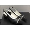 Chanel Chain Heel Grosgrain Sling-Back Pumps G39643 Lambskin Black 2023