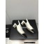 Chanel Chain Heel Grosgrain Sling-Back Pumps G39643 Lambskin White 2023
