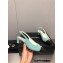 Chanel Chain Heel Grosgrain Sling-Back Pumps G39643 Suede Calfskin Blue 2023