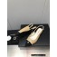 Chanel Chain Grosgrain Flat Sling-Back Pumps Lambskin Quilting Beige 2023