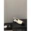 Chanel Chain Grosgrain Flat Sling-Back Pumps Lambskin White 2023