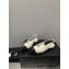 Chanel Chain Grosgrain Flat Sling-Back Pumps Lambskin White 2023