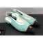 Chanel Chain Grosgrain Flat Sling-Back Pumps Suede Calfskin Blue 2023
