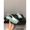 Chanel Chain Grosgrain Flat Sling-Back Pumps Suede Calfskin Blue 2023