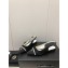 Chanel Chain Grosgrain Flat Sling-Back Pumps Suede Calfskin Black 2023
