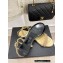 Chanel Heel 2cm Ankle Pearl Sandals Beige 2023