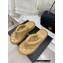Chanel Calfskin Charms Thong Mules Beige 2023