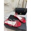Chanel Lambskin Chain Flat Sandals Red 2023