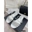 Chanel Lambskin Chain Flat Sandals White 2023