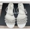 Chanel Lambskin Chain Flat Sandals White 2023
