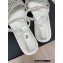 Chanel Lambskin Chain Flat Sandals White 2023