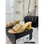 Chanel Gold Heel 7cm Patent Goatskin Mules Beige 2023