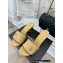 Chanel Gold Heel 7cm Patent Goatskin Mules Beige 2023