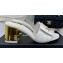 Chanel Gold Heel 7cm Patent Goatskin Mules White 2023