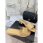 Chanel Gold Heel 3cm Patent Goatskin Mules Beige 2023