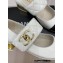 Chanel Gold Heel 3cm Patent Goatskin Mary Janes G39732 White 2023
