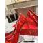 Christian Louboutin Heel 10cm Crystal Around Pumps Patent Red