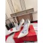 Christian Louboutin Heel 10cm Crystal Around Pumps Patent  White