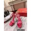 Christian Louboutin Heel 15cm Platform 5cm Ankle Strap Sandals Patent Fuchsia