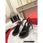 Christian Louboutin Heel 10cm Platform Hot Chick Sling Alta pumps Patent Black