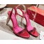 Christian Louboutin Heel 10cm Lipstrass Queen Sandals Crystal Fuchsia