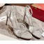 Christian Louboutin Heel 10cm Emilie Sandals Glittered Silver