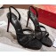 Christian Louboutin Heel 10cm Emilie Sandals Glittered Black
