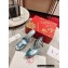 Christian Louboutin Heel 10cm Me Dolly Mules Sandals Metallic Blue