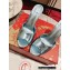 Christian Louboutin Heel 10cm Me Dolly Mules Sandals Metallic Blue