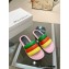 JW Anderson Bumper-tube Leather Slides Padded tubular Pink/Green/Red/Yellow 2023