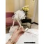 Jimmy Choo Heel 8.5cm/10cm Aveline Sandals Satin White with Asymmetric Grosgrain Mesh Fascinator Bows 2023