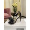 Jimmy Choo Heel 8.5cm/10cm Aveline Sandals Satin Black with Asymmetric Grosgrain Mesh Fascinator Bows 2023