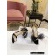 Jimmy Choo Heel 8.5cm/10cm Aveline Sandals Satin Black with Asymmetric Grosgrain Mesh Fascinator Bows 2023
