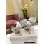 Jimmy Choo Heel 8.5cm/10cm Averly Pumps Satin Light Gray with Asymmetric Grosgrain Mesh Fascinator Bows 2023