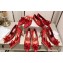 Jimmy Choo Heel 10.5cm/8.5cm/7.5cm Crystal Covered Pointy Toe Pumps/Flats/Mules Red 2023