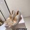 Jimmy Choo Heel 10.5cm/8.5cm/7.5cm Crystal Covered Pointy Toe Pumps/Flats/Mules Gold 2023
