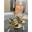 JW Anderson Heel 9cm Bumper-tube Leather Mules Padded tubular Gold 2023