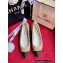 Chanel Chain Grosgrain Flats Lambskin Quilting Beige 2023