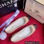 Chanel Chain Grosgrain Flats Lambskin Quilting Beige 2023