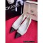 Chanel Chain Grosgrain Flats Lambskin Quilting White 2023