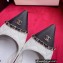 Chanel Chain Grosgrain Flats Lambskin Quilting White 2023