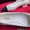 Chanel Chain Grosgrain Flats Lambskin Quilting White 2023