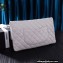 Chanel Maxi Clutch Bag in Grained Calfskin Gray 2023