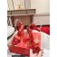Christian Louboutin Heel 10cm Lipstrass Queen Sandals Patent Red