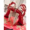Christian Louboutin Heel 10cm Lipstrass Queen Sandals Patent Red