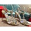 Christian Louboutin Heel 10cm Goldora studded Sandals Silver