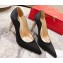 Christian Louboutin Heel 10cm Lipstrass Pumps Satin Black