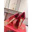 Christian Louboutin Heel 8.5cm/10cm/12cm Lipchick Pumps Velvet Burgundy