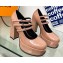 Louis Vuitton Heel 11.5cm Platform 4.5cm Fame Pumps Glazed calf leather Nude 2023